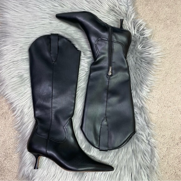New Steven New York by Steve Madden Knee-High Pull-on Western Boots Women’s 8 - Picture 2 of 7
